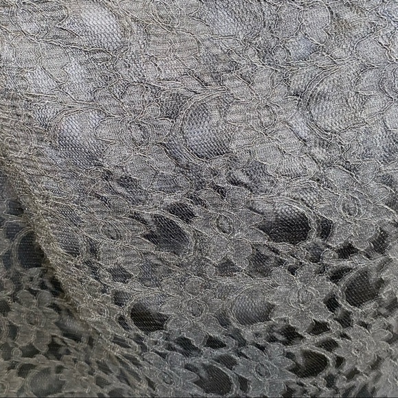 Mori Lee Style 31020 Black Lace One Shoulder Bridesmaid Midi Dress Size 8 - Picture 7 of 12